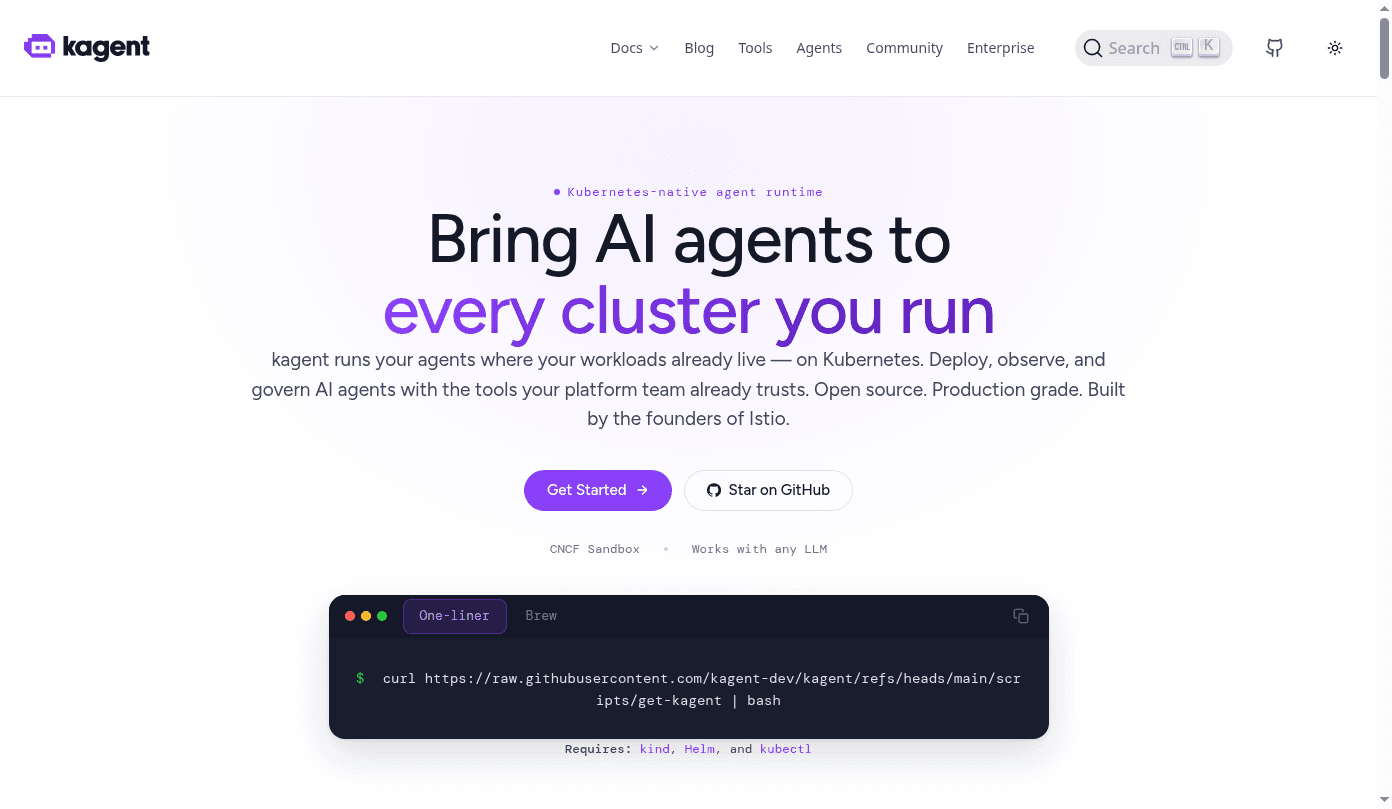 kagent 界面截图，第 1 张