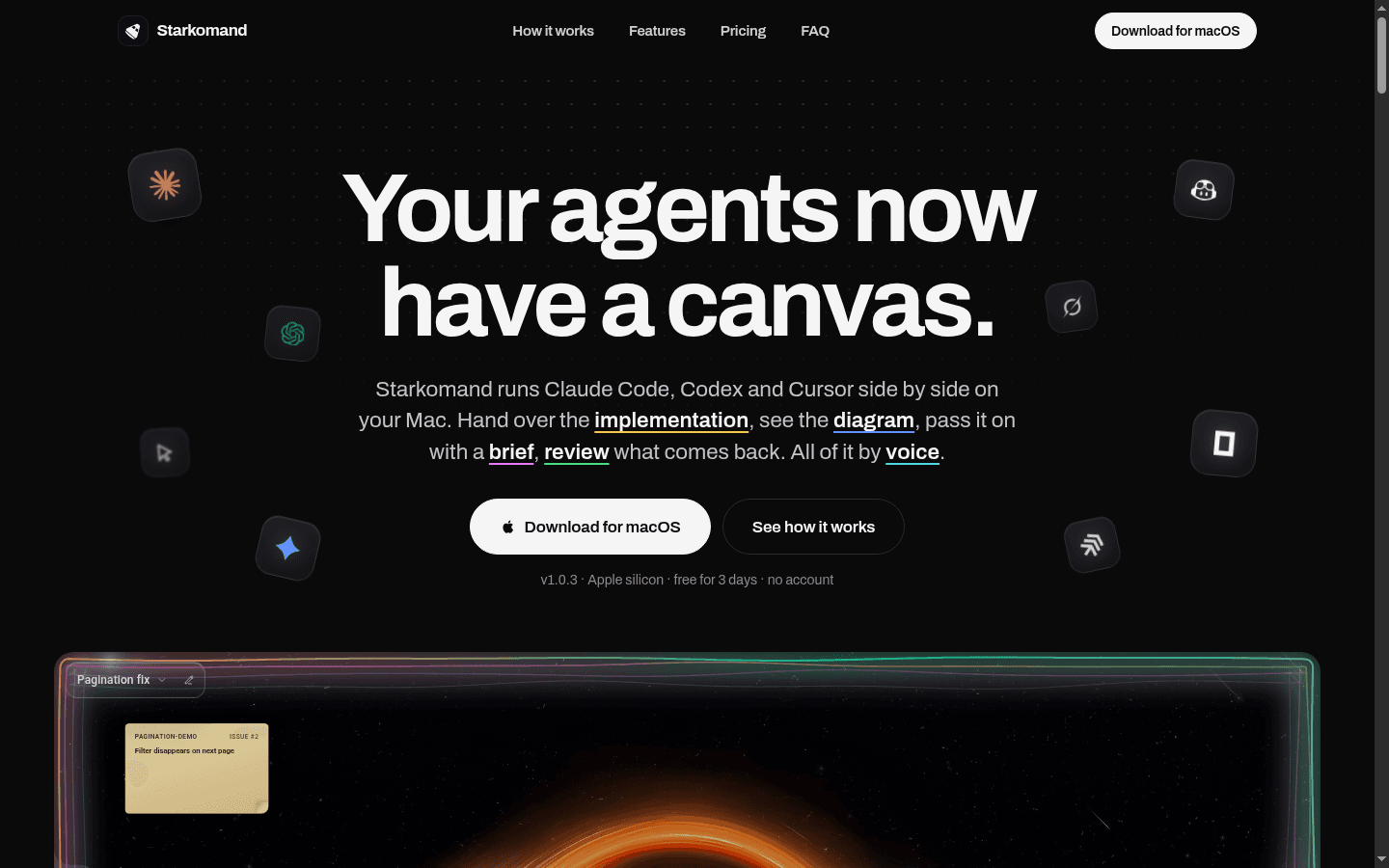 Starkomand 界面截图，第 1 张