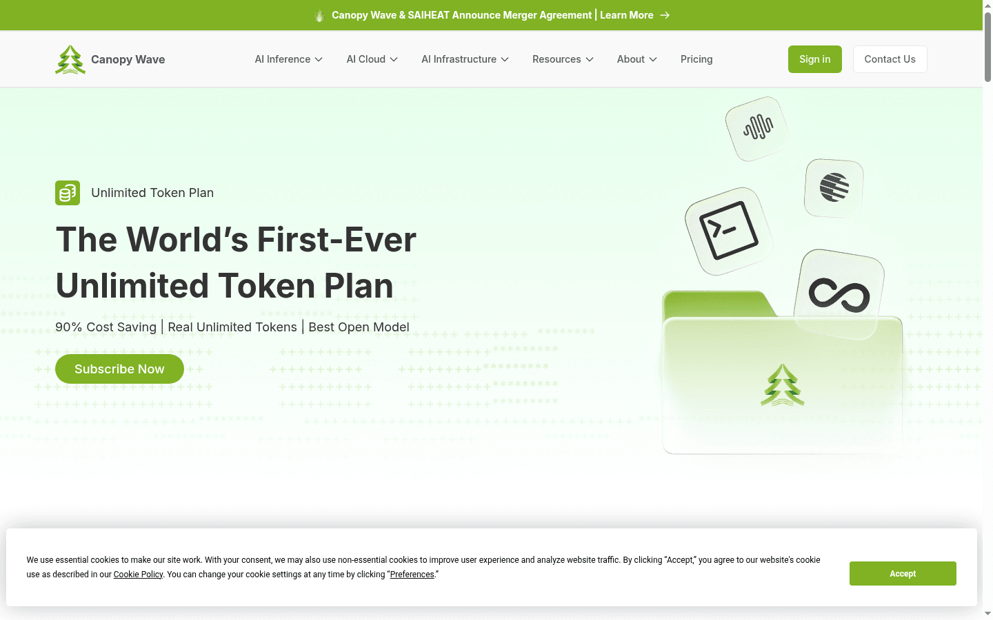 Canopy Wave InferaaS 界面截图，第 1 张