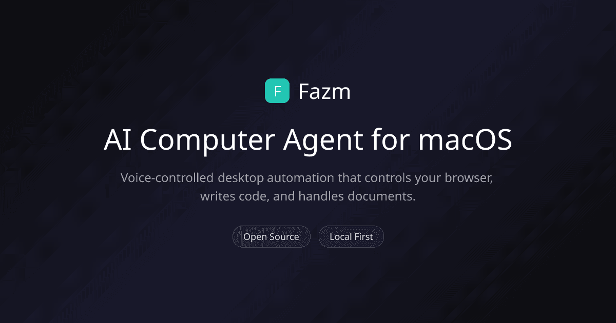 Fazm 界面截图，第 1 张