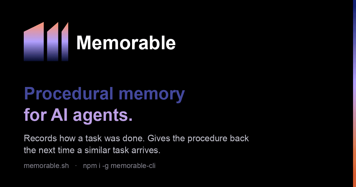 Memorable 界面截图，第 1 张