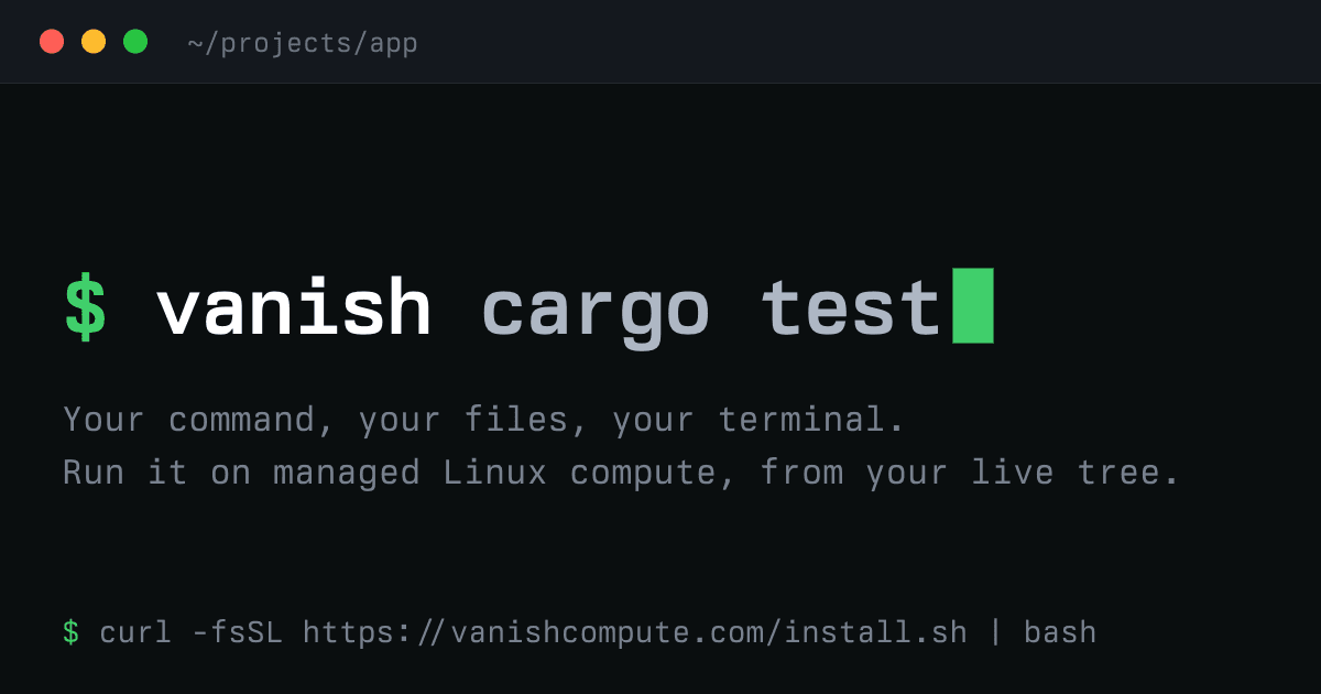 Vanish 界面截图，第 1 张