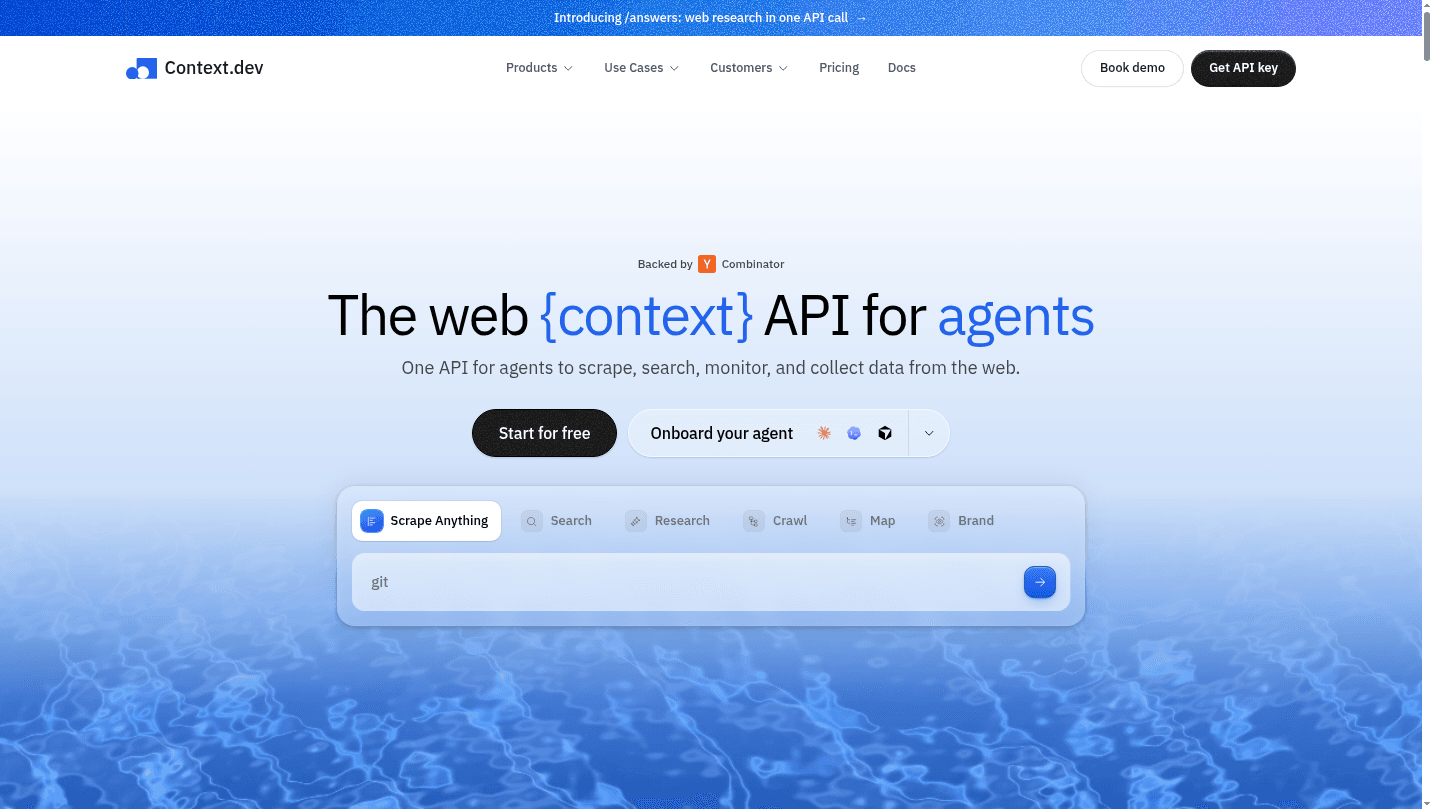 Context.dev 界面截图，第 1 张