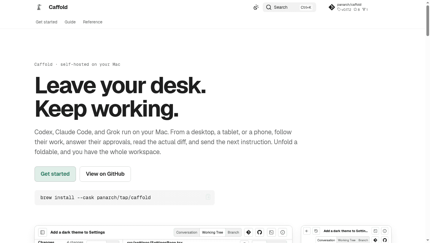 Caffold 界面截图，第 1 张