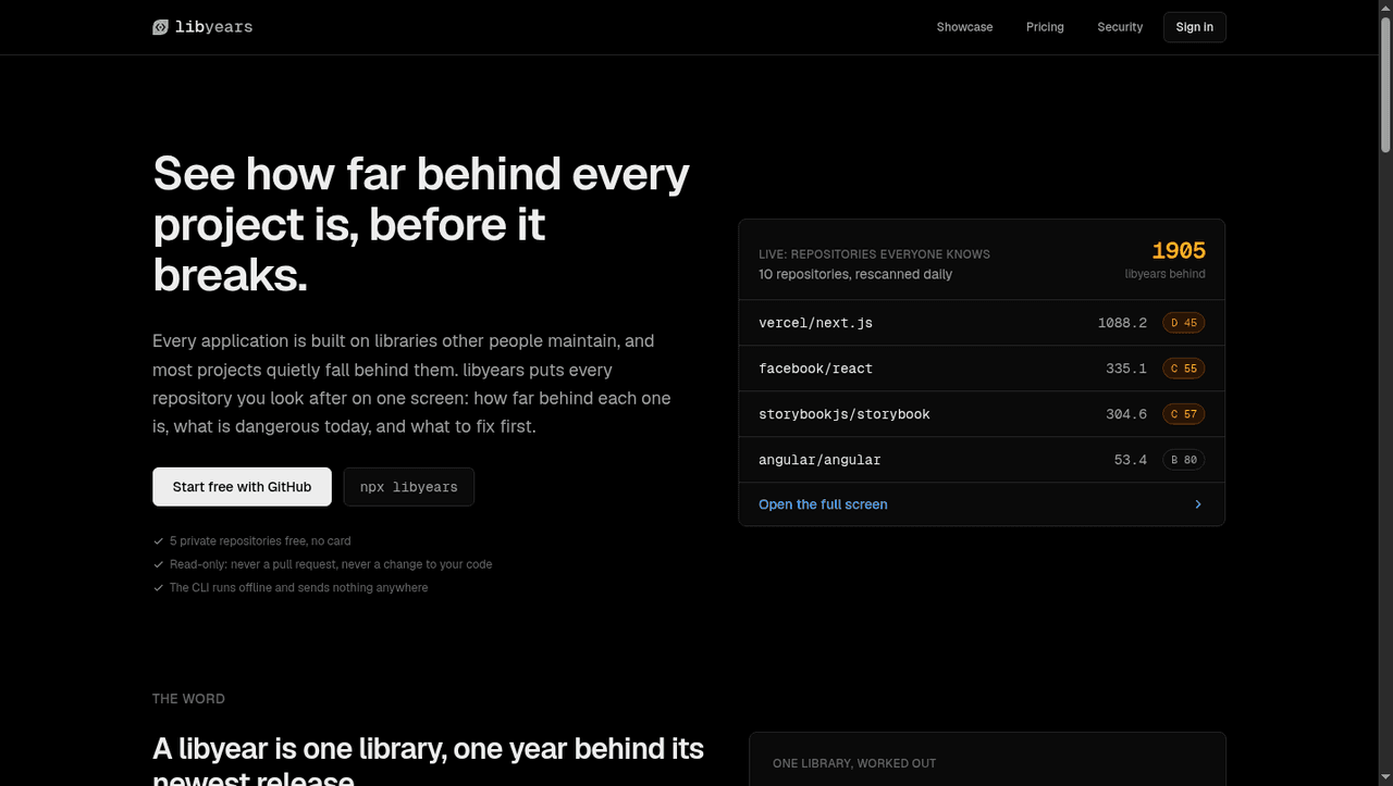 Libyears 界面截图，第 1 张