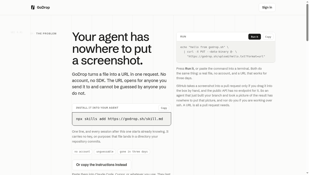 GoDrop 界面截图，第 1 张