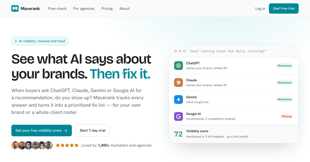 Maverank 界面截图，第 1 张