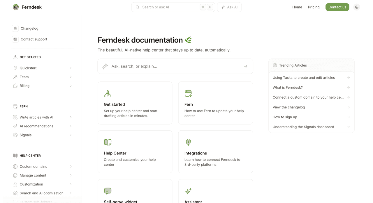 Ferndesk 界面截图，第 1 张