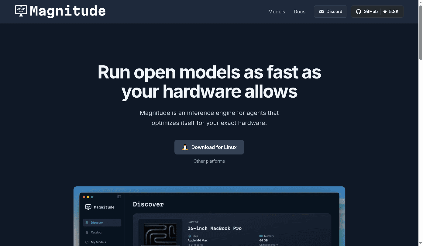 Magnitude 界面截图，第 1 张