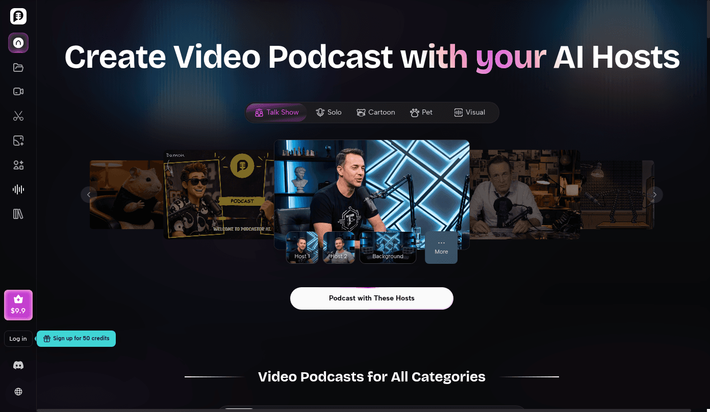 PodcastorAI 界面截图，第 1 张