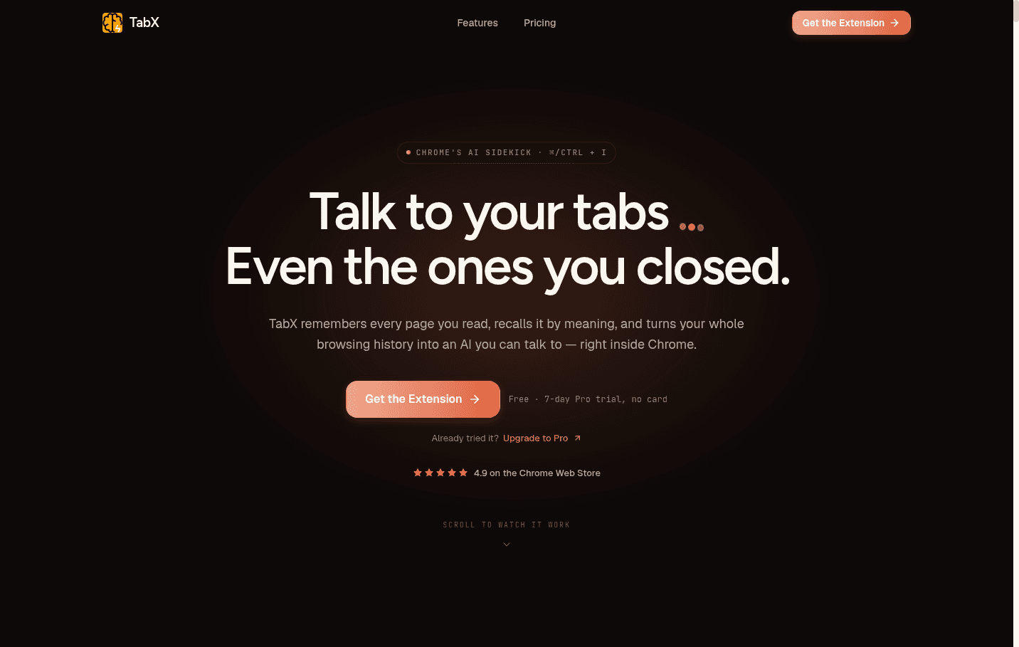 TabX 界面截图，第 1 张