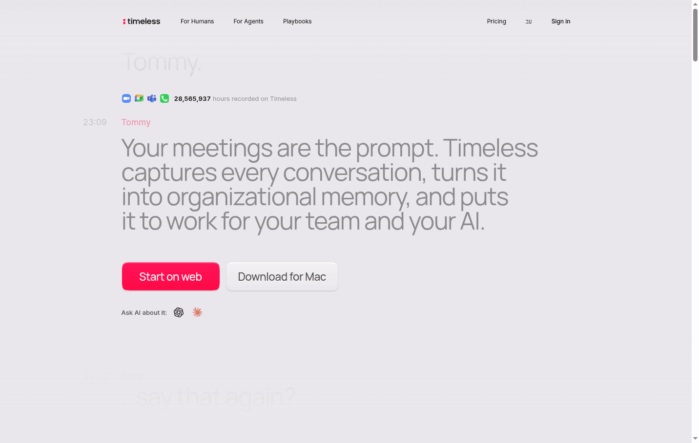 Timeless 界面截图，第 1 张