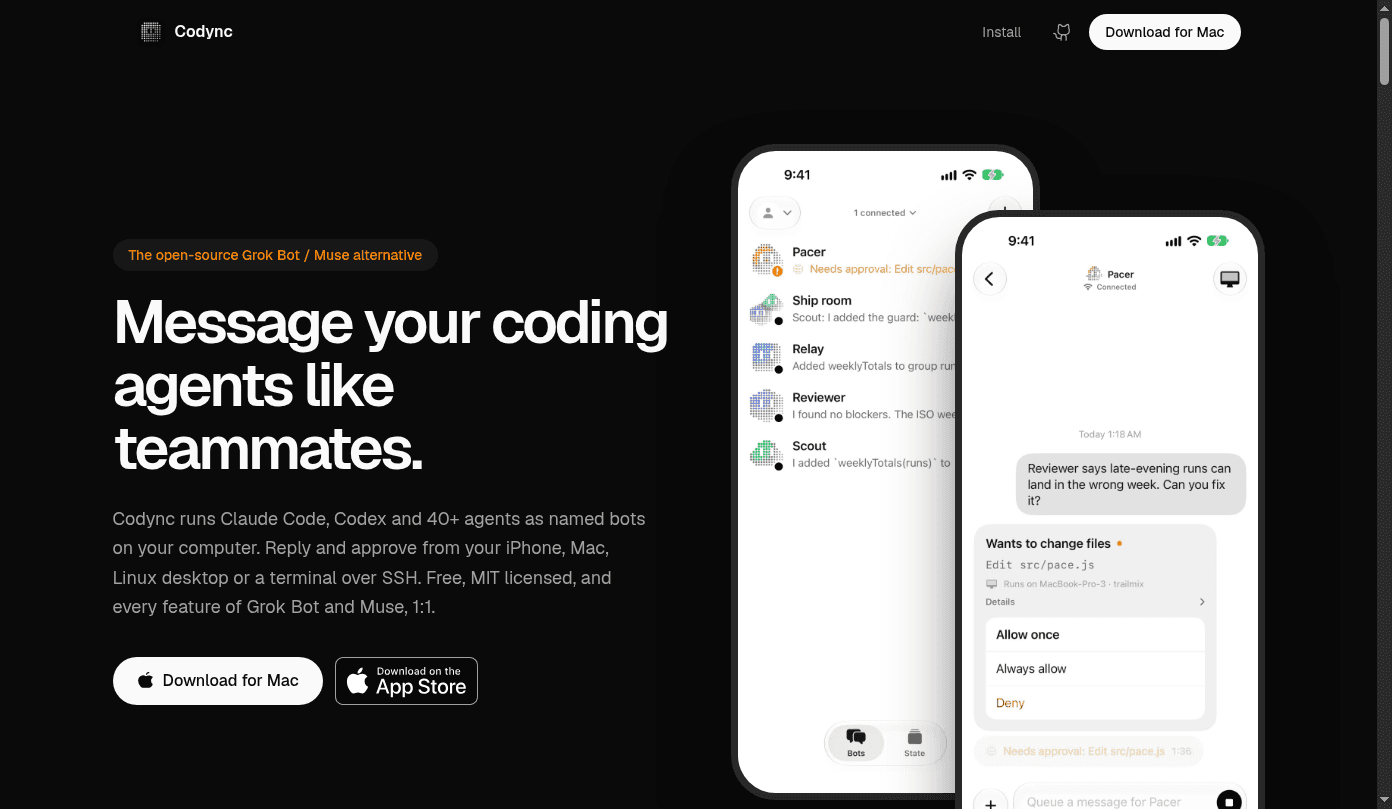 Codync 界面截图，第 1 张