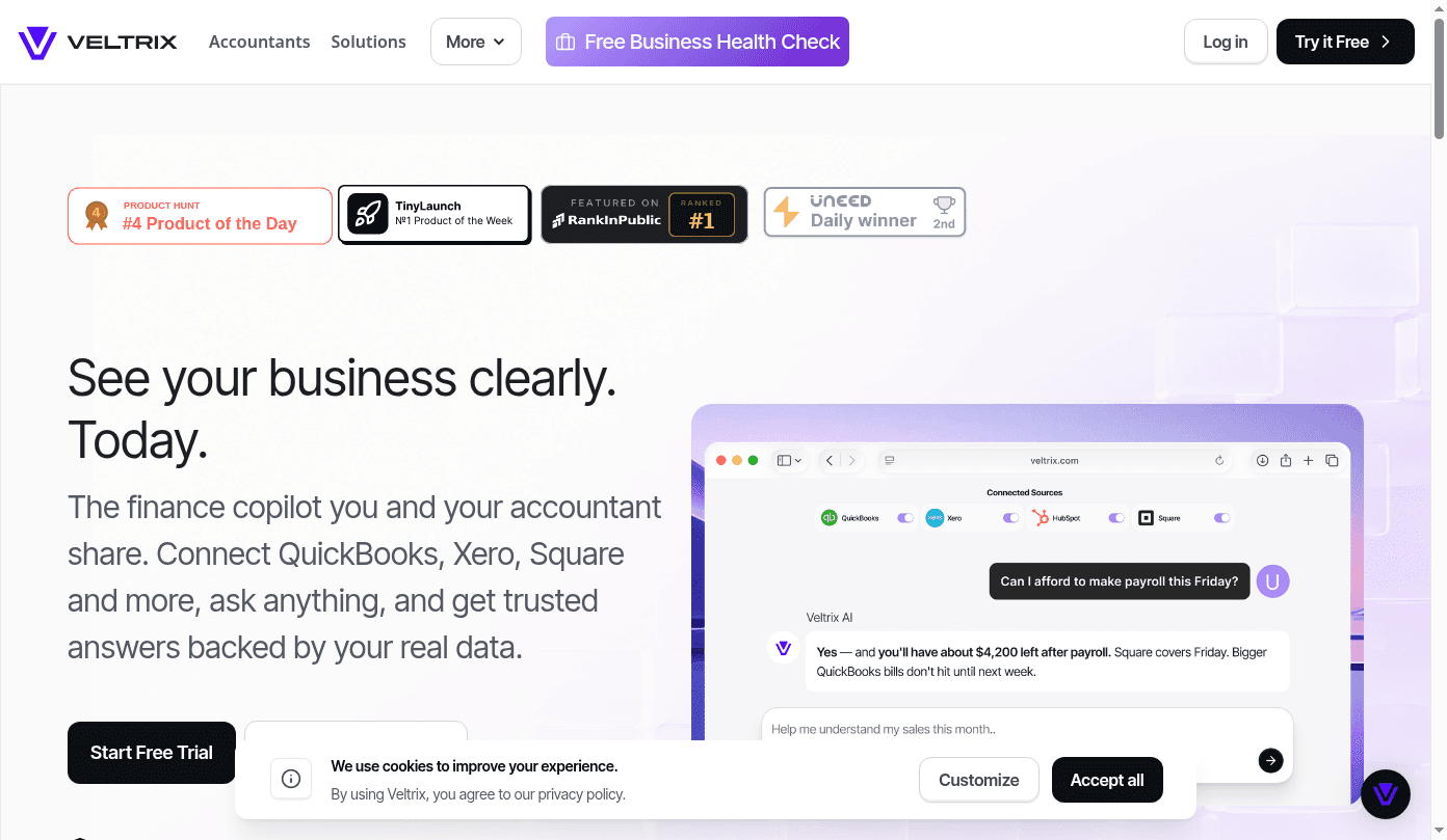 Veltrix 界面截图，第 1 张