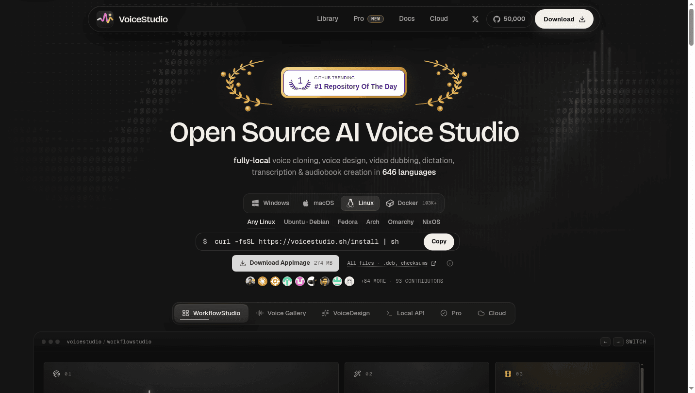 VoiceStudio 界面截图，第 1 张
