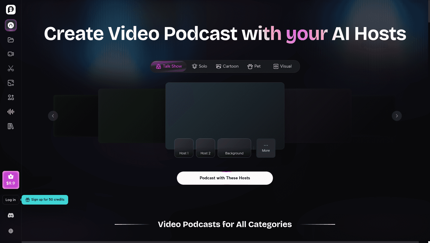 PodcastorAI 界面截图，第 1 张