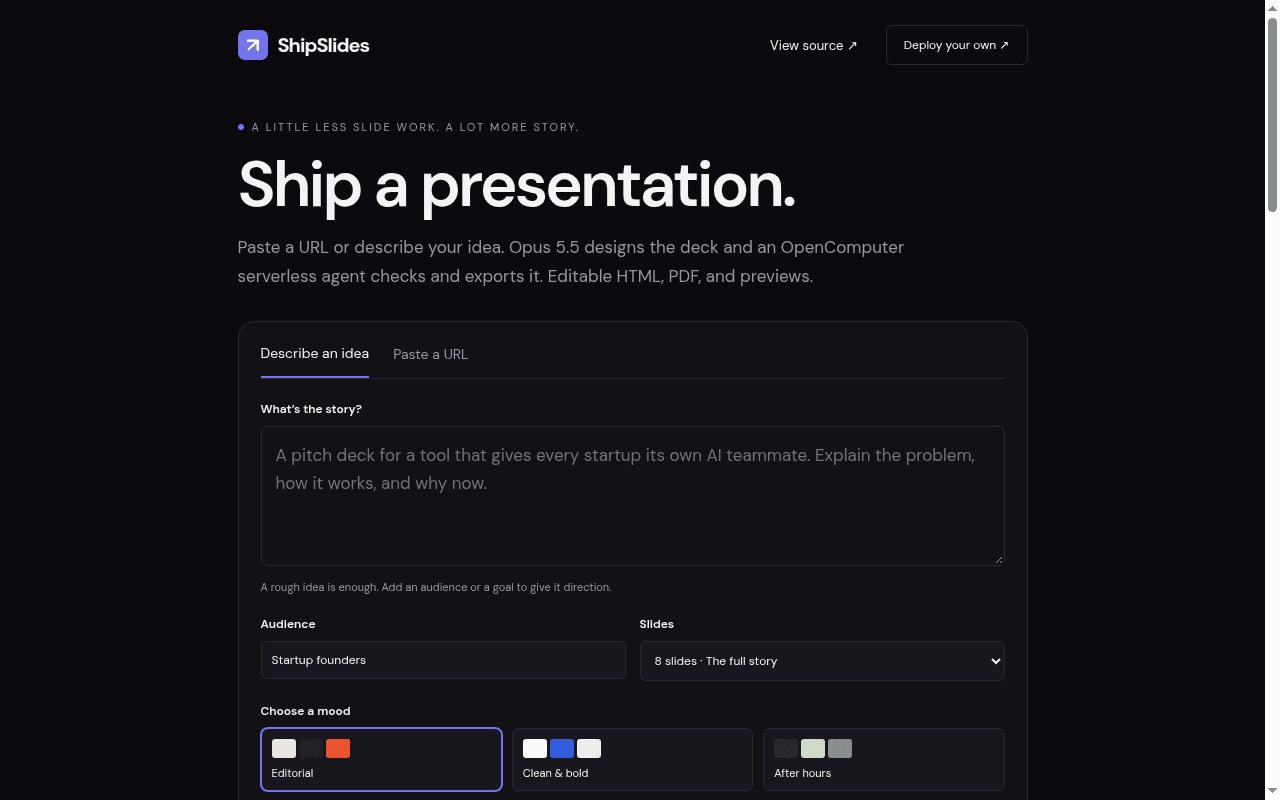ShipSlides 界面截图，第 1 张