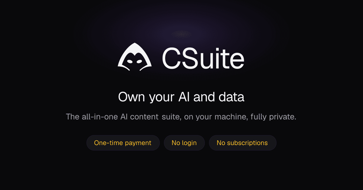 CSuite 界面截图，第 1 张