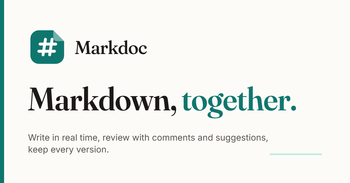 Markdoc 界面截图，第 1 张
