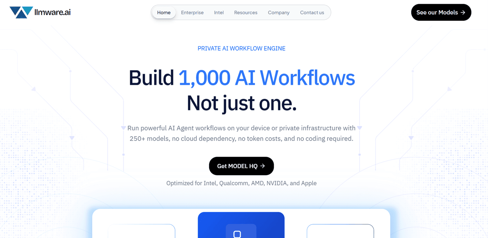 LLMWare Model HQ 界面截图，第 1 张