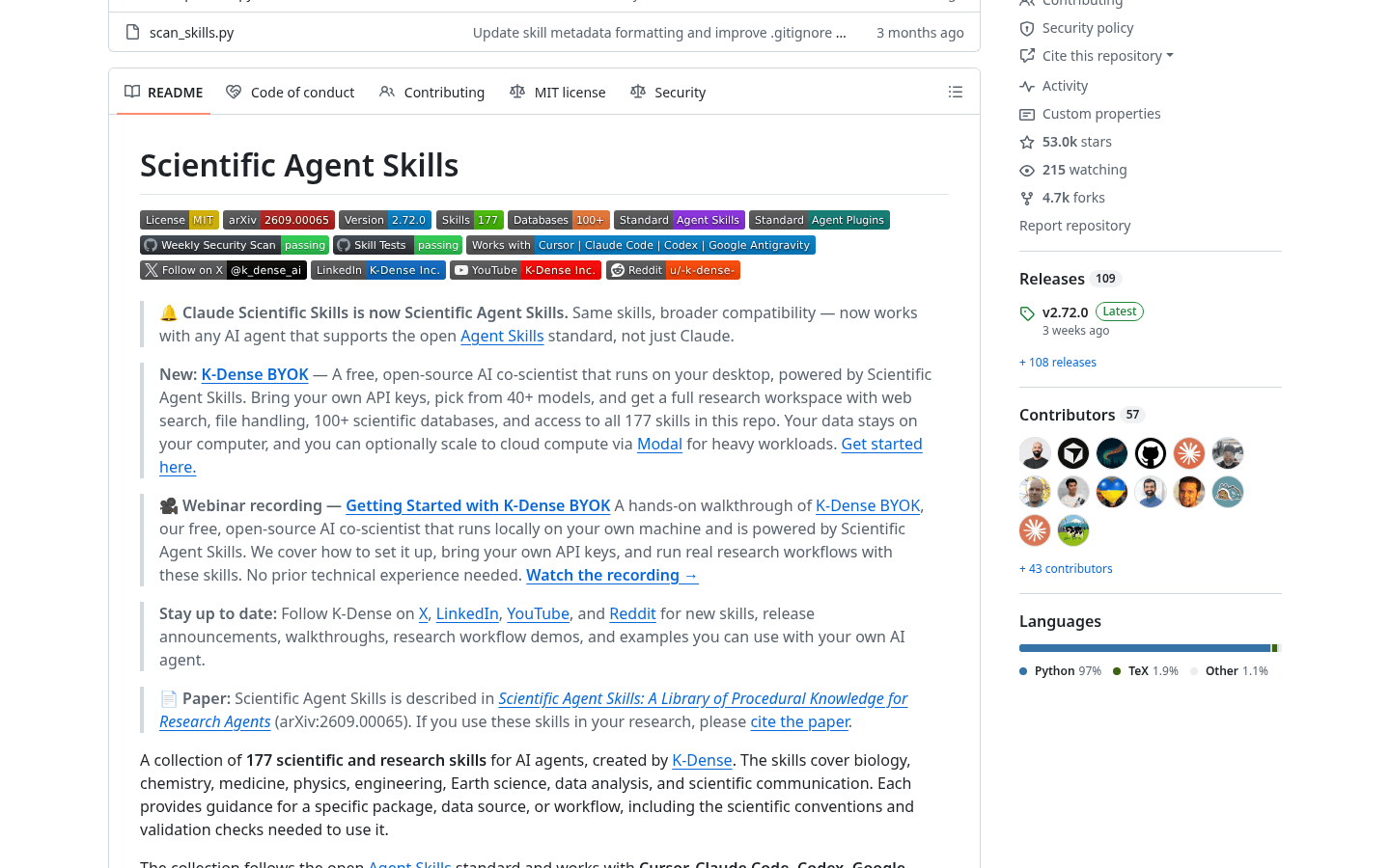 Scientific Agent Skills 界面截图，第 1 张