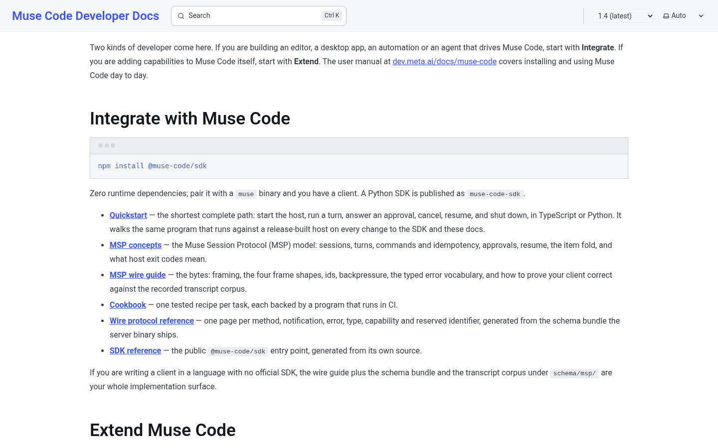Muse Code 界面截图，第 1 张