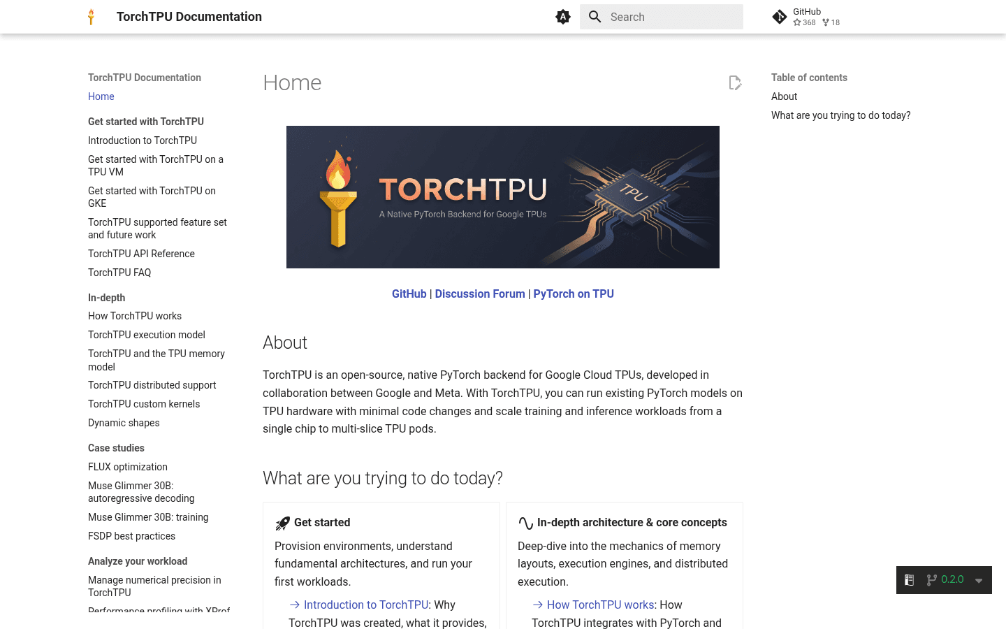 TorchTPU 界面截图，第 1 张