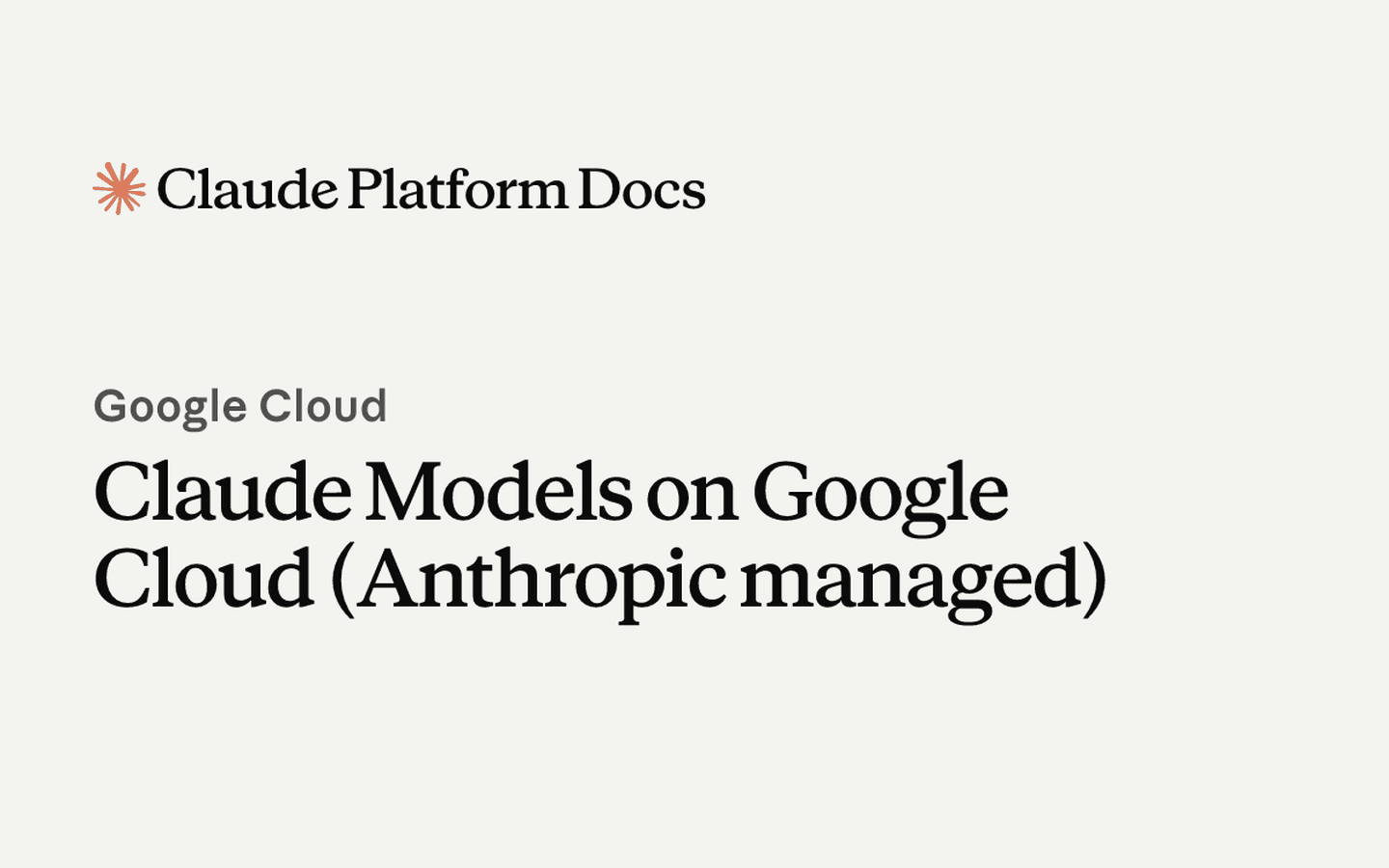 Claude Models on Google Cloud（Anthropic managed） 界面截图，第 1 张