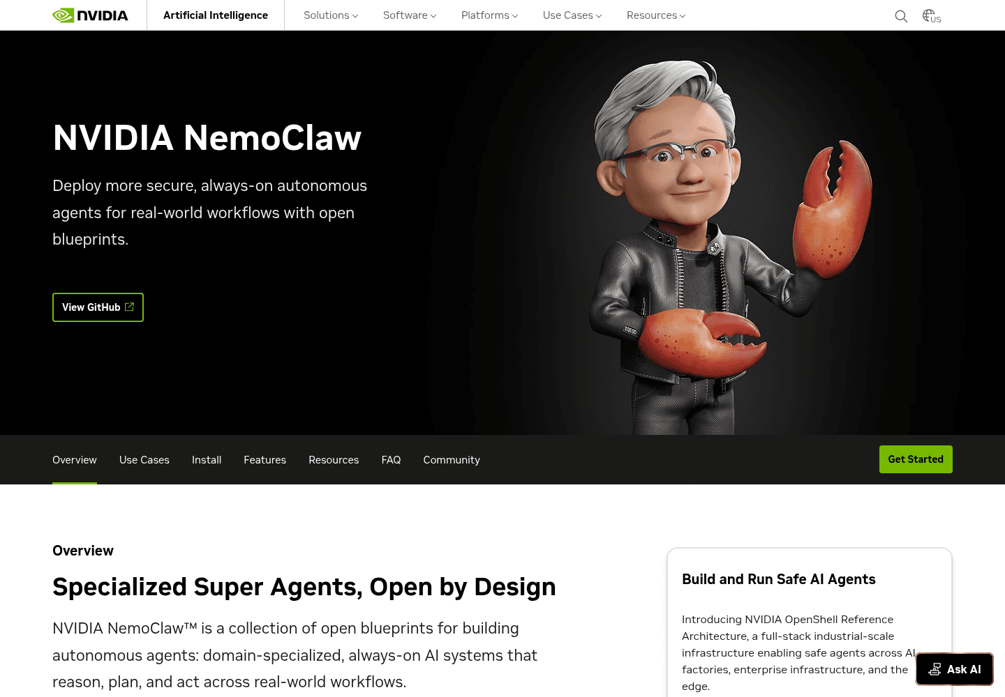 NVIDIA NemoClaw 界面截图，第 1 张